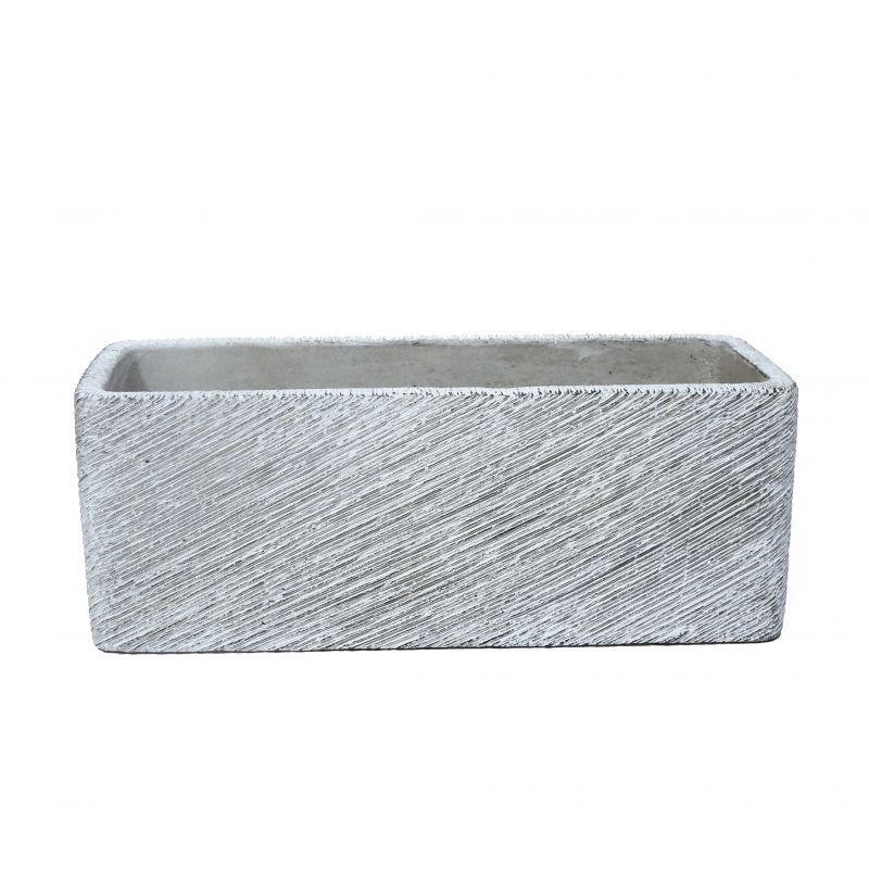 Coupe rectangulaire ciment Gris clair 18 x H. 7 CM
