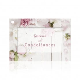 Carte + enveloppes sincères condoléances x 12 Julmi - grossiste fleuriste