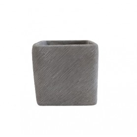 Pot carré ciment Gris foncé - Fournisseur contenants pour fleuristes