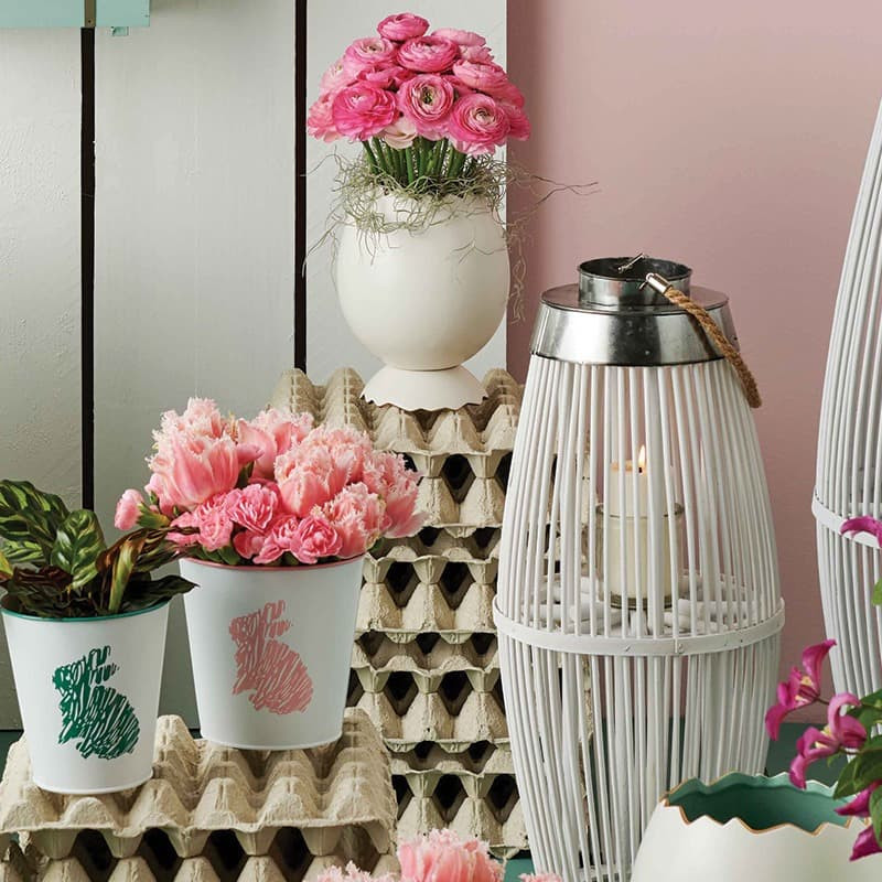 Lanterne en bois top métal - Grossiste fleuriste décoration design