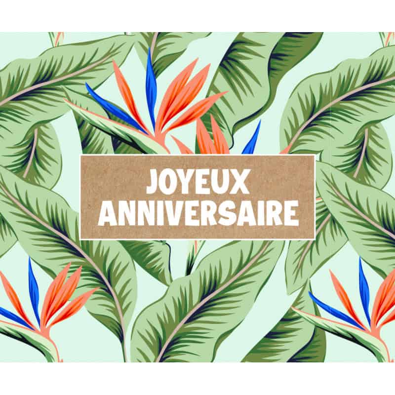 Carte message Joyeux Anniversaire