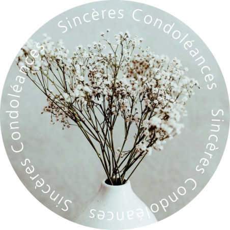 Etiquette ronde message grossiste fleuriste