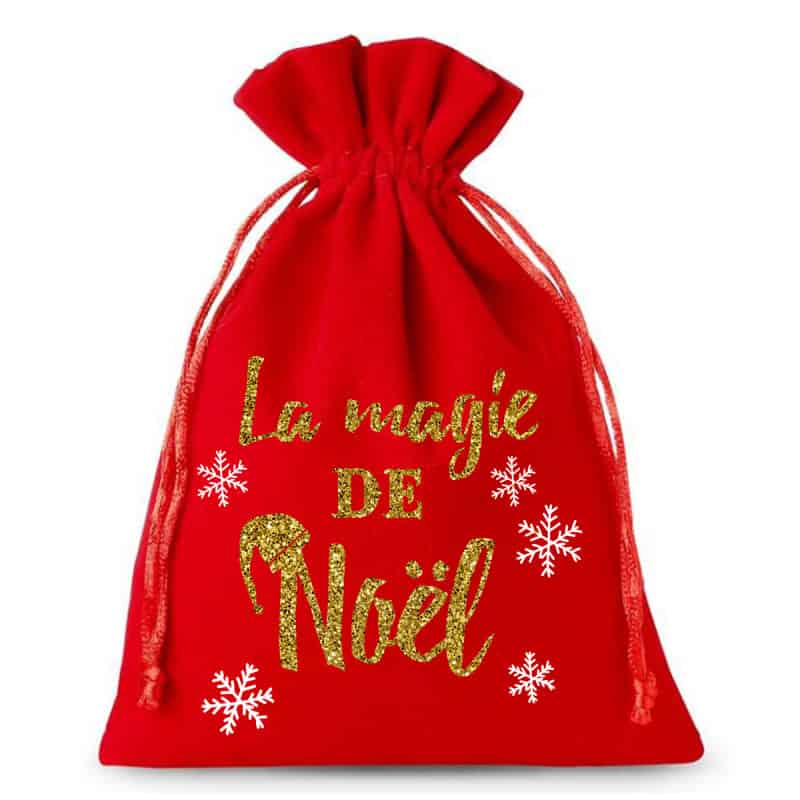 Sac tissu thème noël grossiste fleuriste