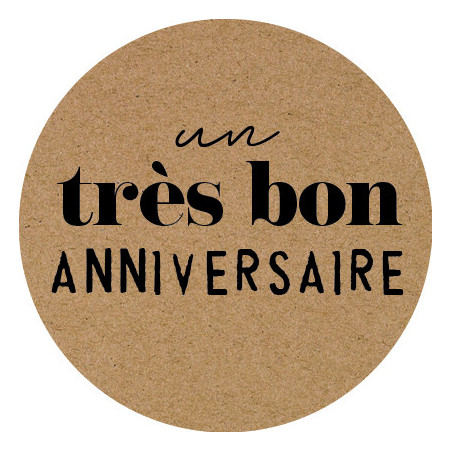 Etiquette ronde anniversaire grossiste fleuriste