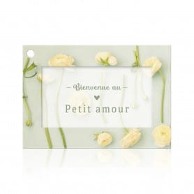 Carte fleur message "bienvenue" grossiste fleuriste