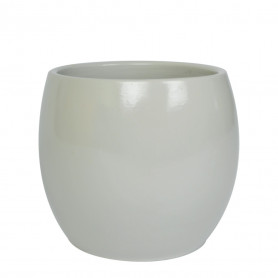 Pot rond Grège contenant poterie fleuriste