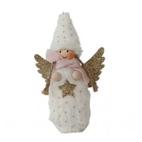Ange fourrure figurine noël décoration fleuriste Renaud Distribution