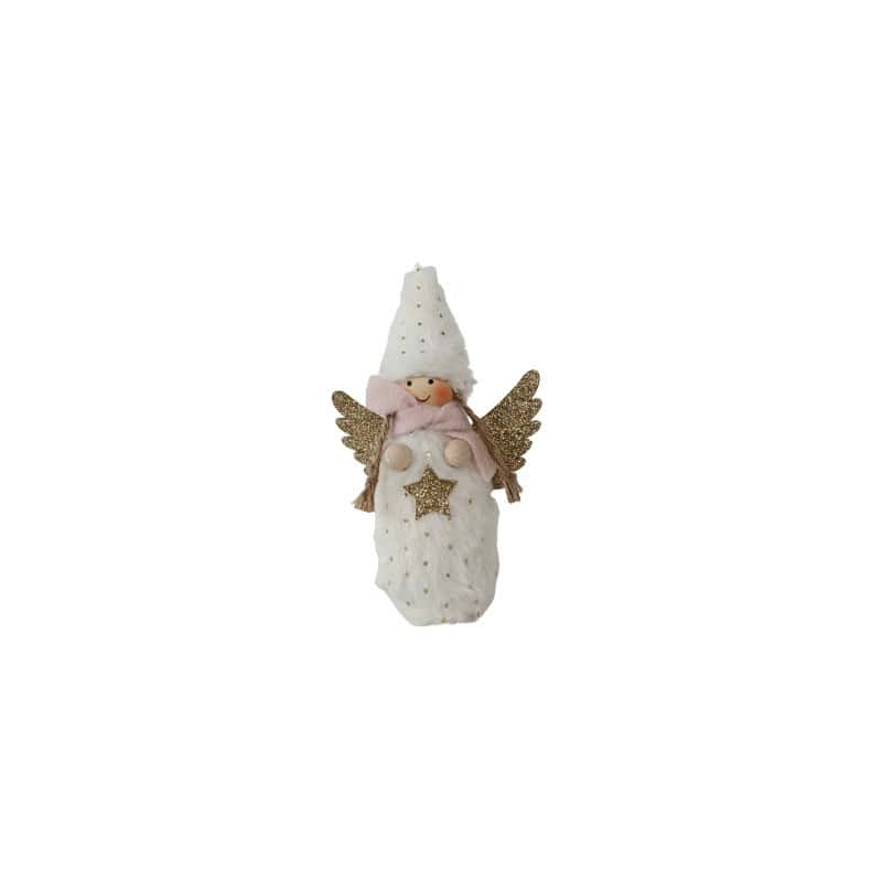 Ange fourrure figurine noël décoration fleuriste Renaud Distribution