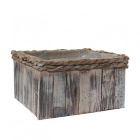 Coupe rectangle en bois contenant grossiste fleuriste Renaud Distribution