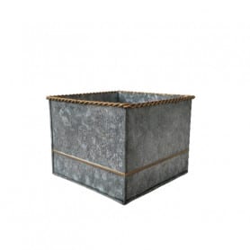 Pot carré en zinc contenant grossiste fleuriste