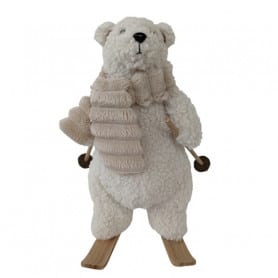 Peluche ours blanc - h. 29