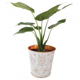 Pot zinc motifs fleuris...