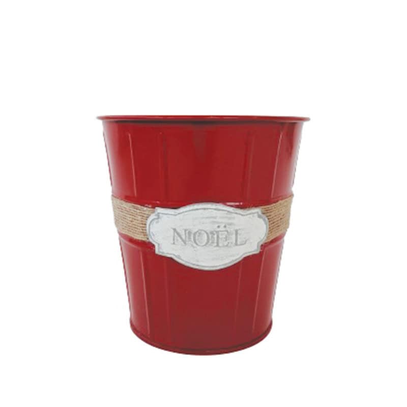 Pot rond zinc patch métal Noël Boréale - 3 Tailles