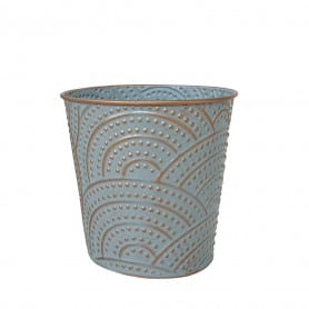 Assortiment pots zinc motifs contenant fleuriste