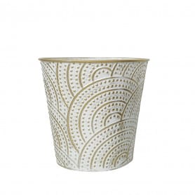 Assortiment pots zinc motifs contenant fleuriste
