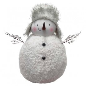 Bonhomme de neige en polyester Décoration grossiste Renaud Distribution