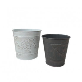 Pot rond zinc noël contenants fleuriste