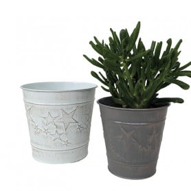 Pot rond zinc motifs noël 3...