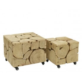 Set 2 sellettes en bois sur...