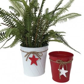 Pot zinc pampille étoile Star - 3 Tailles