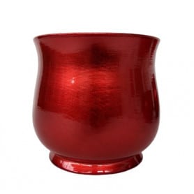 Contenant céramique rouge - Fournisseur fleuriste - Renaud Distribution