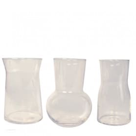 Assortiment vases transparent contenant fleuriste