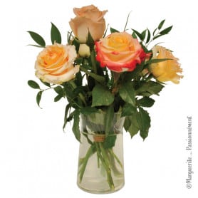 Assortiment vases transparent contenant fleuriste