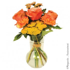 Assortiment vases transparent contenant fleuriste