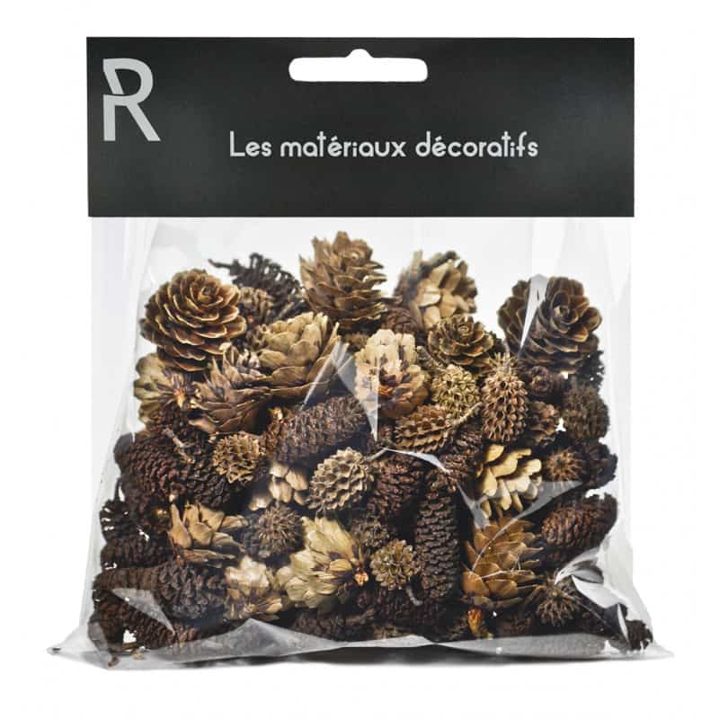 Sachet pommes de pin décoration grossiste fleuriste Renaud Distribution