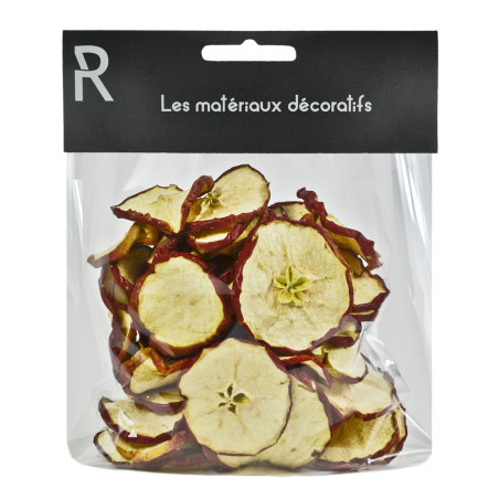 sachet pommes tranchées naturel décoration composition fleuriste