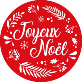 Etiquettes message "Joyeux noël"  carterie grossiste fleuriste