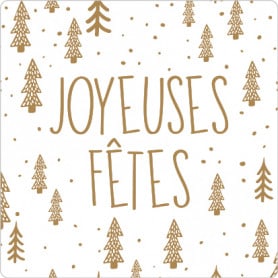 Etiquettes  message "Joyeuses fêtes" noël fleuriste