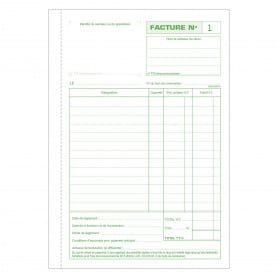 carnet factures A5 fournitures grossîtes professionnels