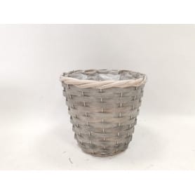 Cache pot rond tressé contenant osier grossiste fleuriste