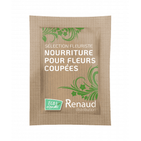 Nourriture pour fleurs coupées sachets papier.