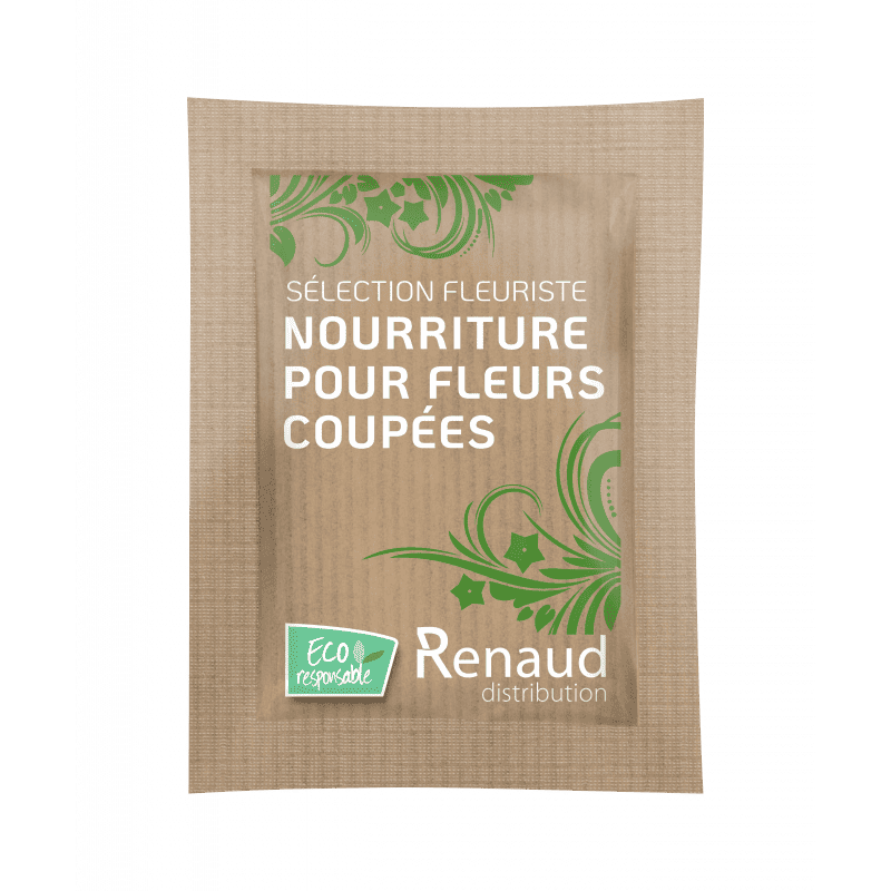 Nourriture pour fleurs coupées sachets papier.