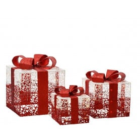Set de 3 cadeaux LED décoration noël grossiste