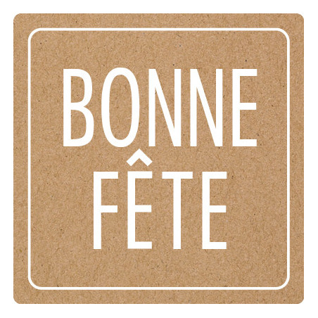 Etiquettes carrées bonne fête emballage grossiste fleuriste