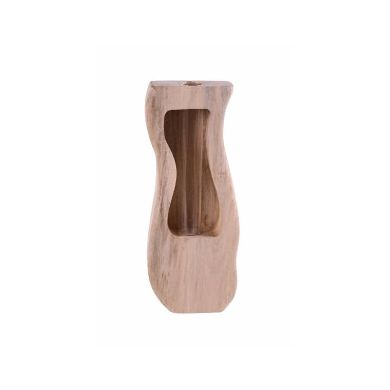 Eprouvette sur son support en bois Boly D. 10 x 4cm x H. 26cm