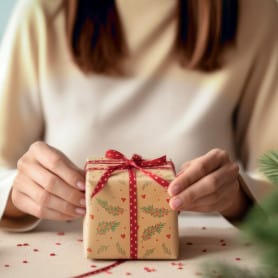 Papier kraft recyclé noël emballage grossiste fleuriste