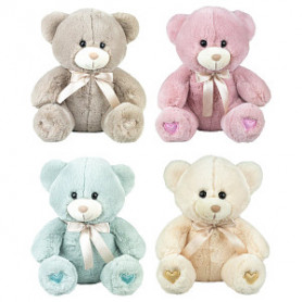 Peluches ours pastel - 2 tailles - grossiste noël