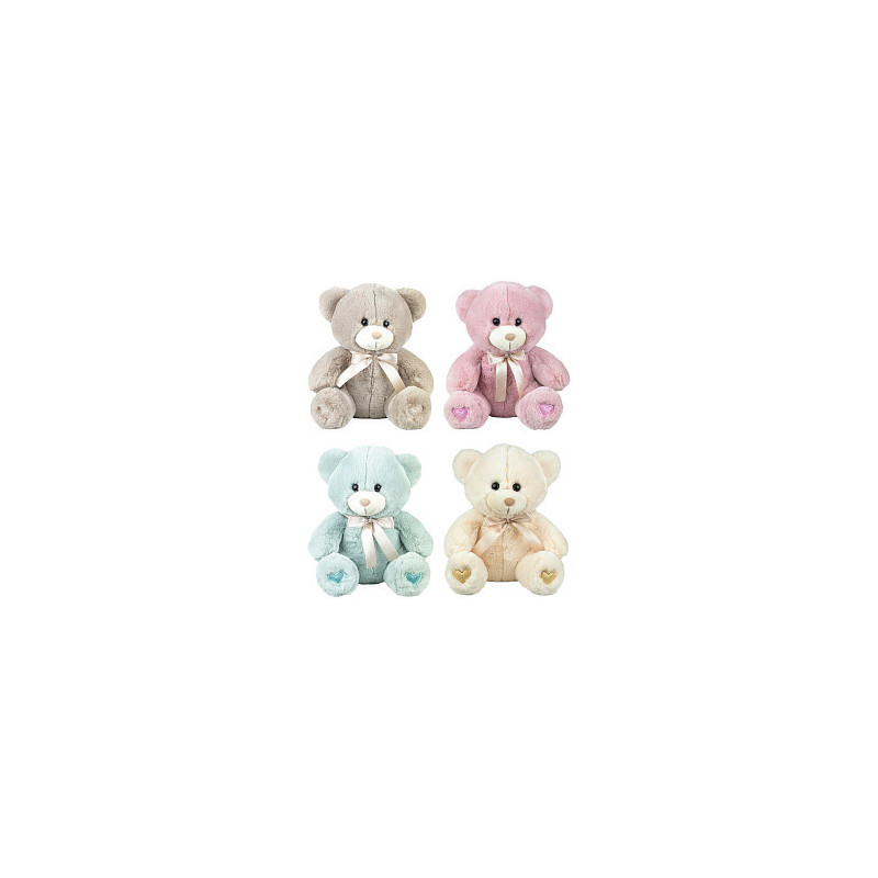 Peluches ours pastel - 2 tailles - grossiste noël