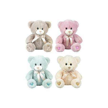 Peluches ours pastel - 2 tailles - grossiste noël