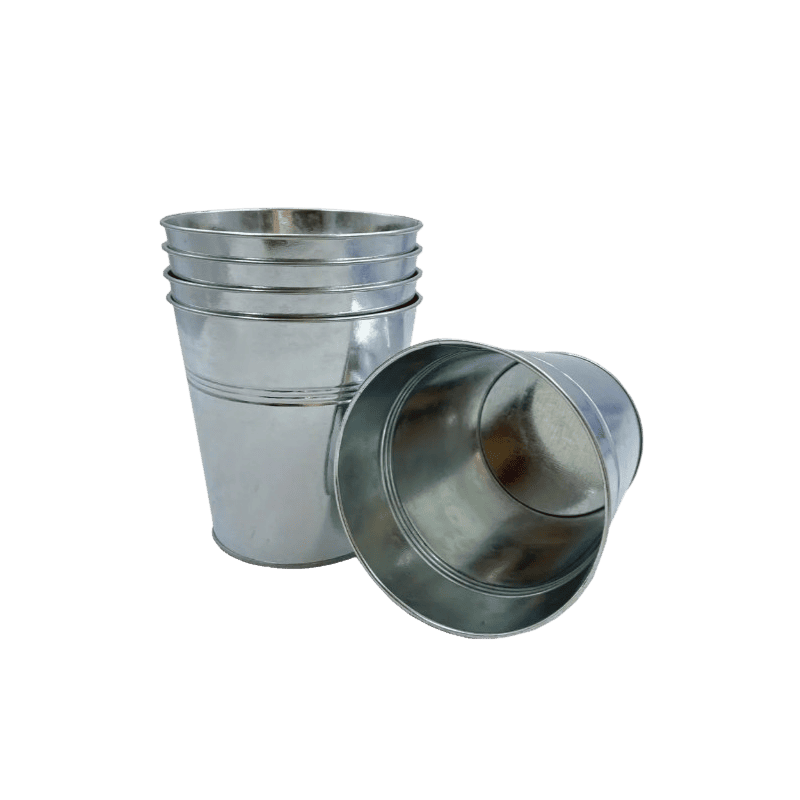 Pot rond zinc naturel - Grossiste zinc fleuriste matériel Pot rond zinc naturel - Grossiste zinc fleuriste matériel