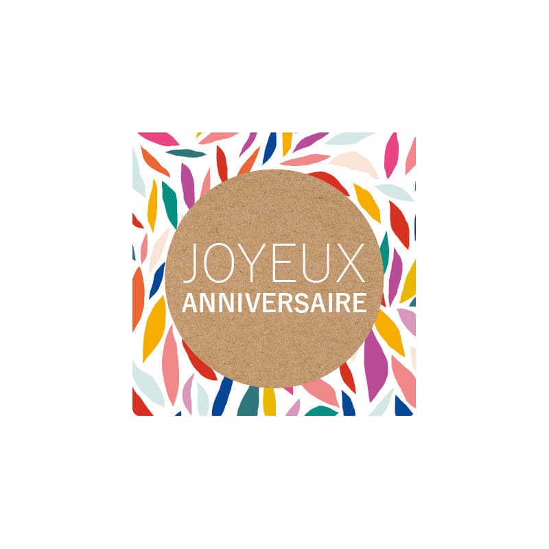 Etiquette carrée joyeux anniversaire emballage grossiste Etiquette carrée joyeux anniversaire emballage grossiste