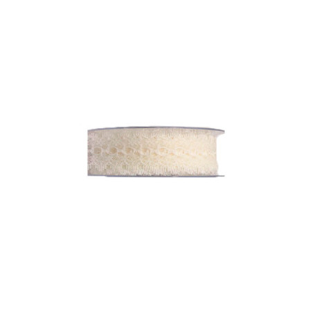 Ruban dentelle Cléo - 35 mm x 20m - grossiste fleuriste