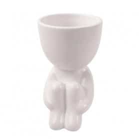 Pot céramique personnage blanc décoration grossiste