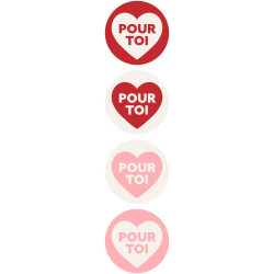 Etiquettes rondes amour pour toi emballage  grossiste