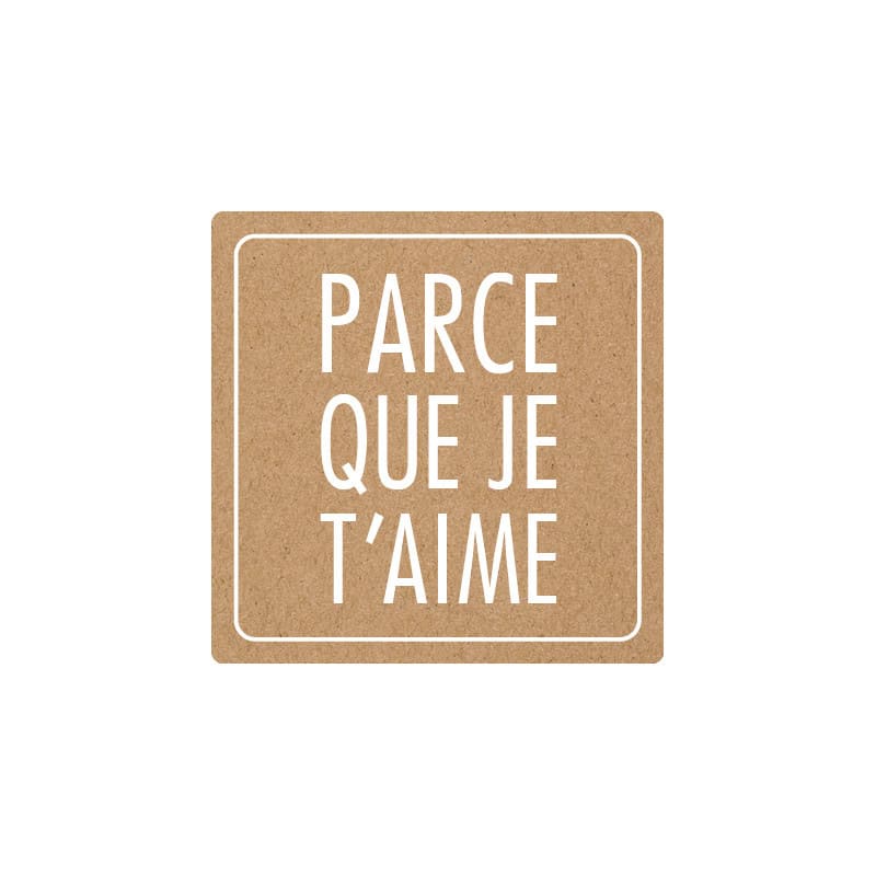 Etiquettes carrées amour je t'aime emballage Etiquettes carrées amour je t'aime emballage