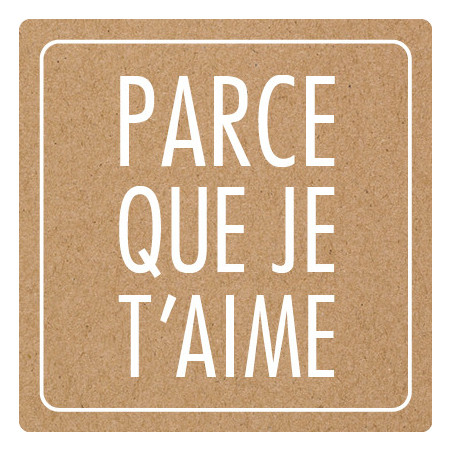 Etiquettes carrées amour je t'aime emballage